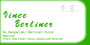 vince berliner business card